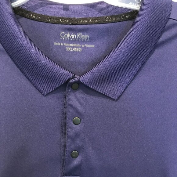 Calvin Klein Performance Men's 3-Snap Golf Polo Shirt Size XXL Colorblock Active - Picture 3 of 12